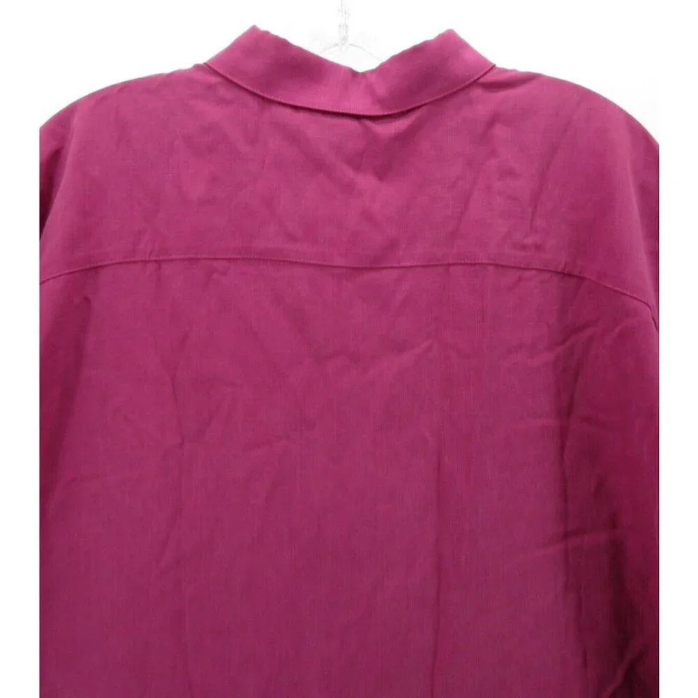 Soft Surroundings Magenta Button Down Shirt - Picture 7 of 11